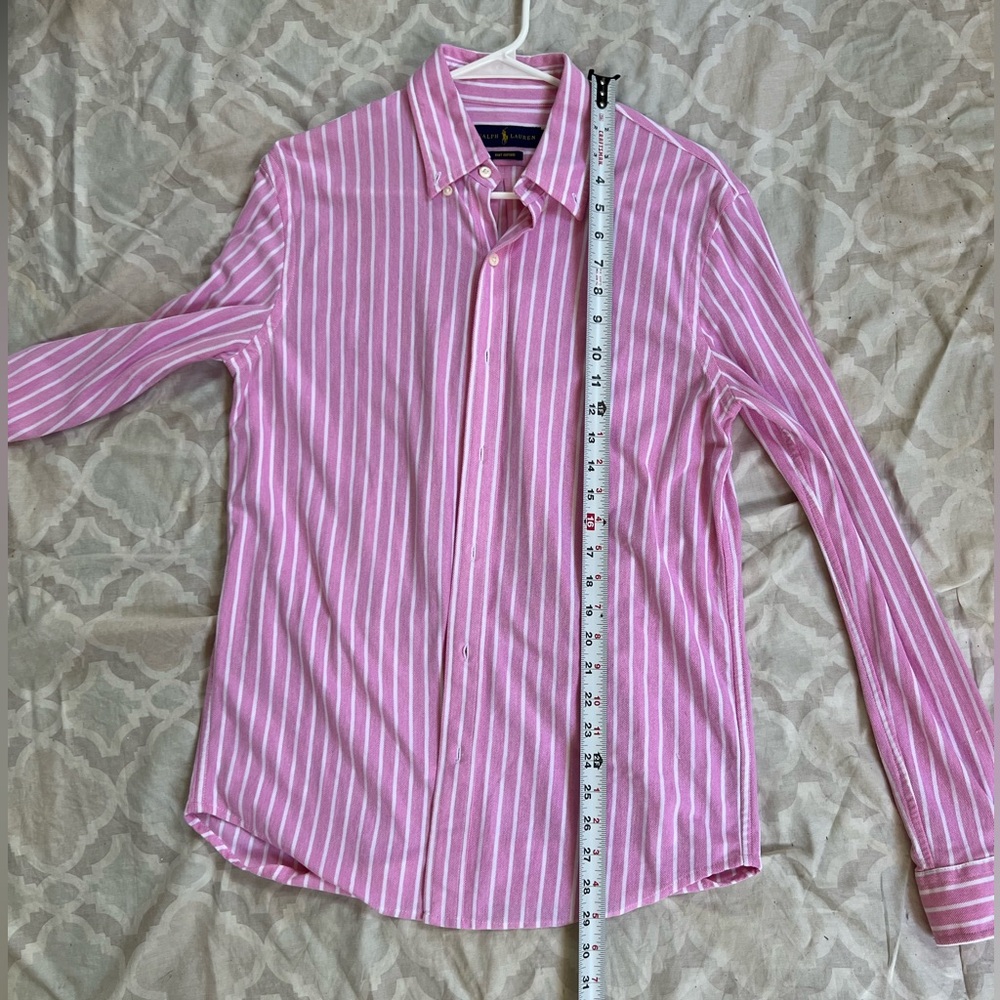 Ralph Lauren Pink Striped Men's Shirt - Picture 3 of 9